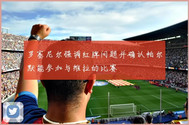 罗塞尼尔强调红牌问题并确认帕尔默能参加与维拉的比赛